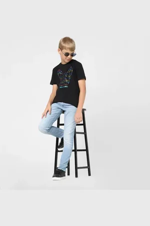 JACK & JONES Boys Light Blue Mid Rise Glenn Slim Jeans