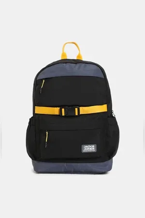 JACK & JONES Black & Yellow Backpack