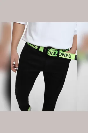 JACK & JONES Neon Green Tape Detail Long Belt