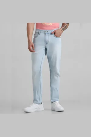 JACK & JONES Blue Low Rise Washed Glenn Slim Jeans