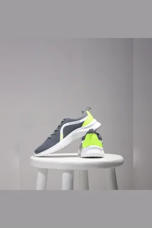 JACK & JONES Grey Mesh Lace-Up Sneakers