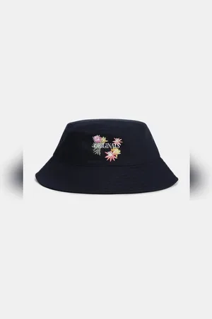 JACK & JONES Navy Blue Floral Bucket Hat