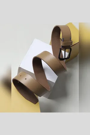 JACK & JONES Beige Leather Belt