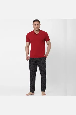 JACK & JONES Black Matchstick Print Pyjamas