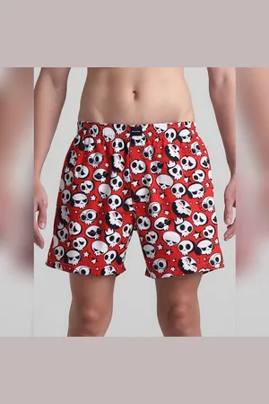 JACK & JONES Red Printed Cotton Boxers