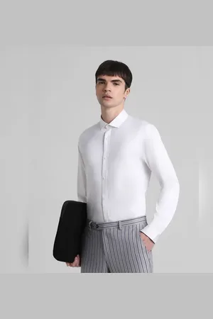 JACK & JONES White Full Sleeves Shirt