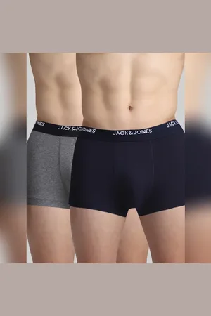 JACK & JONES Pack Of 2 Navy Blue & Grey Trunks