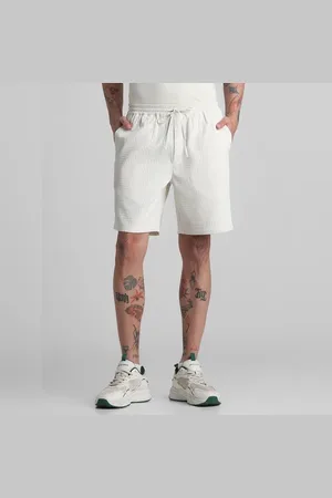 JACK & JONES White Dobby Co-ord Set Shorts