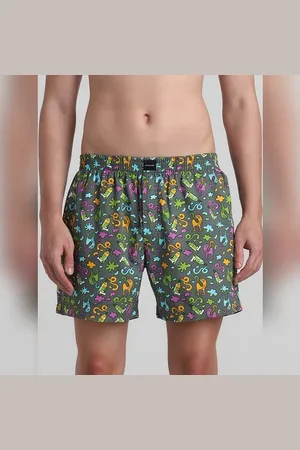 JACK & JONES Dark Grey Printed Cotton Boxers