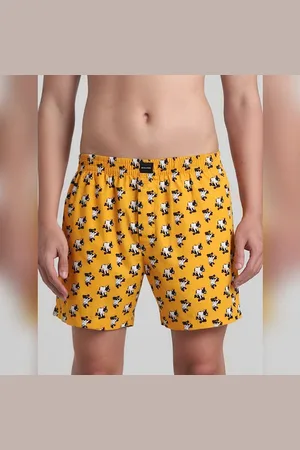 JACK & JONES Orange Doggo Print Cotton Boxers