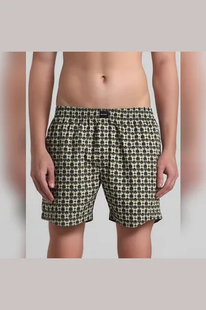 JACK & JONES Green Printed Cotton Boxers