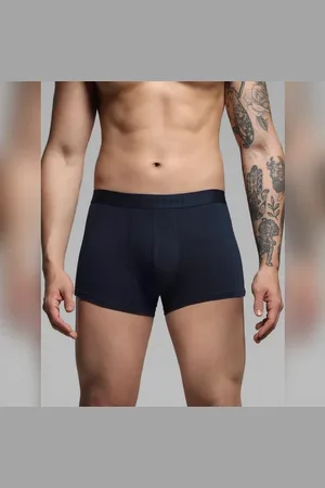 JACK & JONES Navy Blue Cotton Modal Trunks