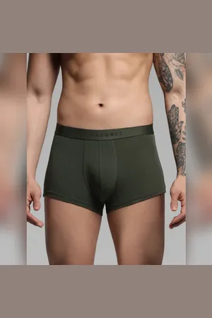 JACK & JONES Dark Green Cotton Modal Trunks