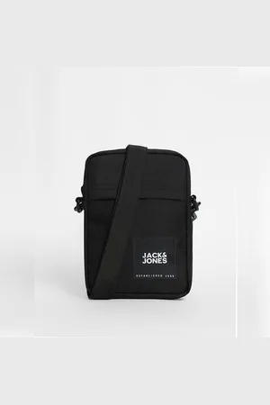 JACK & JONES Black Logo Print Small Sling Bag