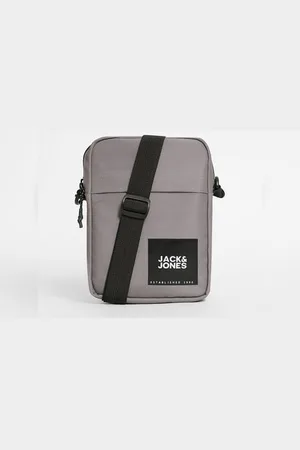 JACK & JONES Grey Logo Print Small Sling Bag