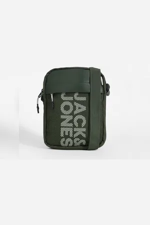 JACK & JONES Green Logo Print Sling Bag
