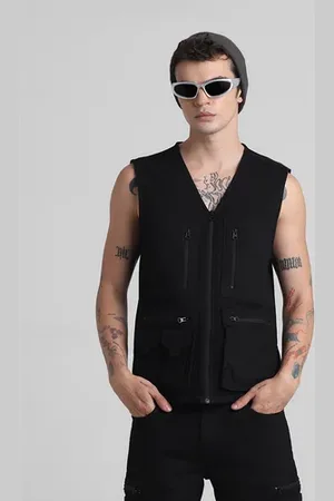 JACK & JONES Black Zip Detail Co-ord Set Vest
