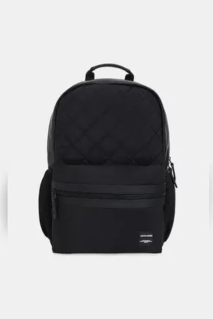 JACK & JONES Black Quilted Premium Backpack