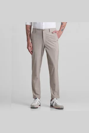 JACK & JONES Brown Mid Rise Check Print Pants