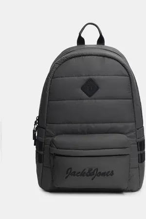 JACK & JONES Grey Quilted Backpack