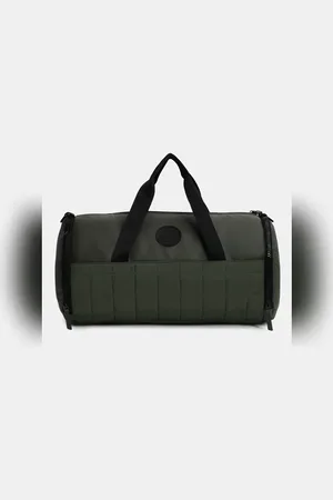 JACK & JONES Olive Green Quilted Duffle Bag