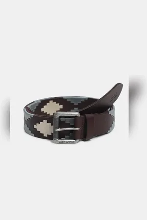 JACK & JONES Dark Brown Woven Leather Belt