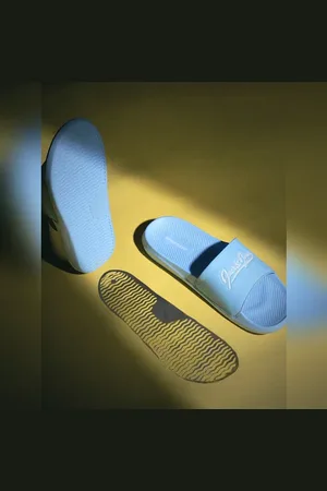 JACK & JONES Blue Logo Print Pool Sliders