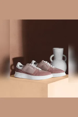 JACK & JONES Pink Colourblocked Lace-Up Sneakers