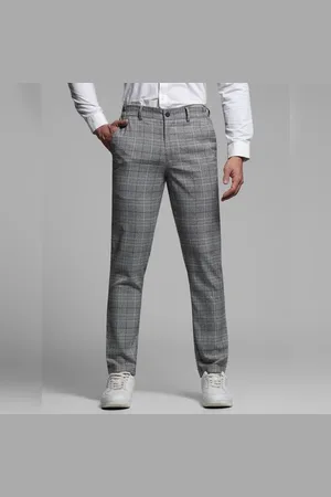 JACK & JONES Grey Check Tailored Trousers
