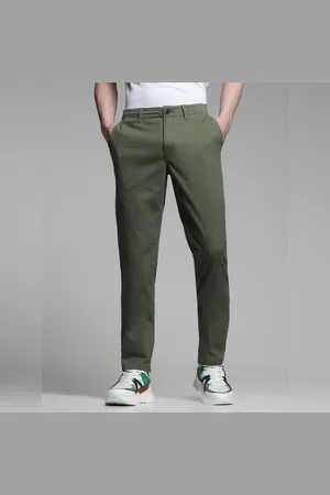 JACK & JONES Green Mid Rise Chino Pants