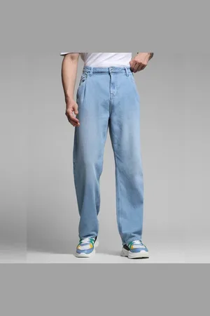 JACK & JONES Light Blue High Rise Dario Loose Fit Jeans