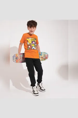 JACK & JONES PIKACHU Orange Printed T-Shirt