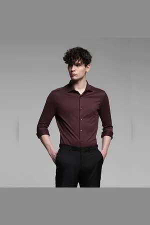 JACK & JONES Red Knitted Full Sleeves Shirt