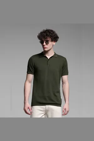 JACK & JONES Green Knitted Cotton Polo