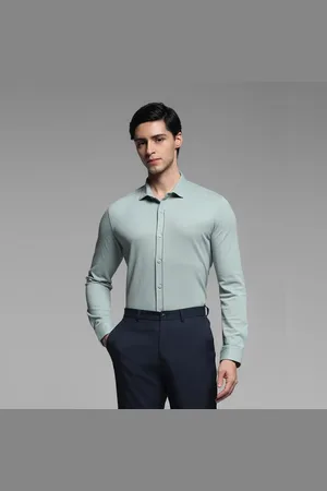 JACK & JONES Green Knitted Full Sleeves Shirt