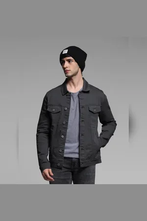 JACK & JONES Grey Cotton Denim Jacket