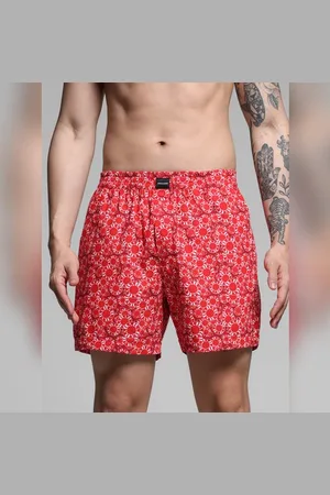 JACK & JONES Red Casino Coin Print Cotton Boxers