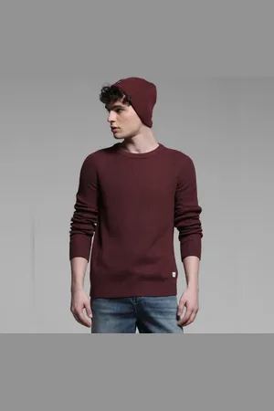 JACK & JONES WINE KNITTED PULLOVER