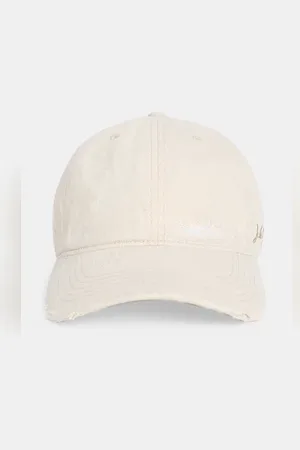 JACK & JONES Ecru Ripped Denim Cap
