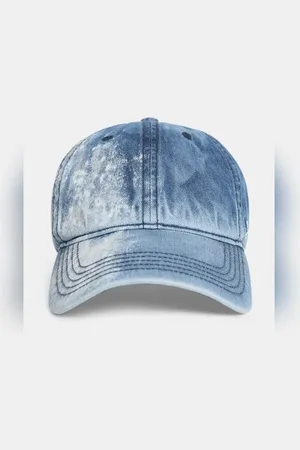 JACK & JONES Blue Denim Logo Print Cap