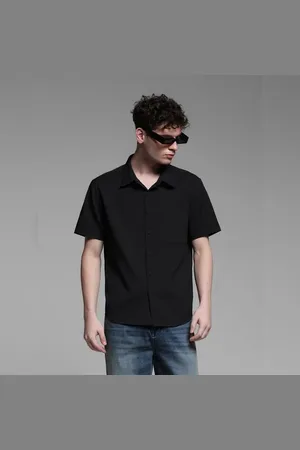 JACK & JONES BLACK SHORT SLEEVES SHIRT