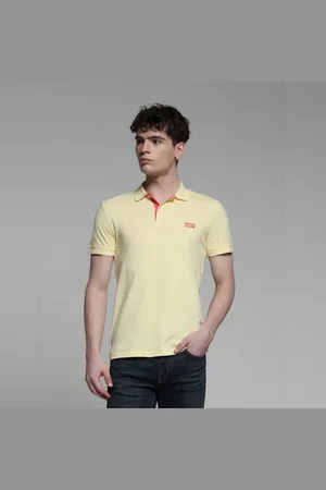 JACK & JONES YELLOW COTTON POLO