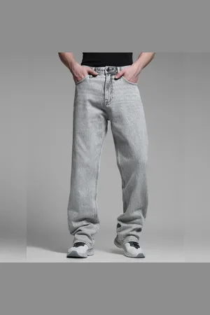 JACK & JONES GREY HIGH RISE DARIO LOOSE FIT JEANS