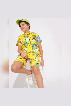 JACK & JONES Pokemon Yellow Printed Co-ord Set T-shirt