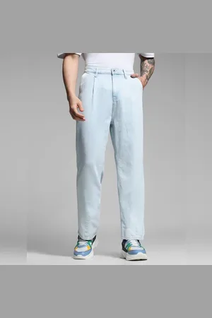 JACK & JONES Light Blue High Rise Dario Loose Fit Jeans