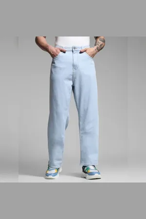 JACK & JONES Light Blue High Rise Dario Loose Fit Jeans