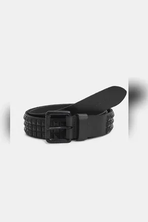 JACK & JONES Black Studded Leather Belt