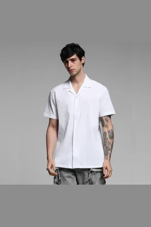 JACK & JONES White Stretch Short Sleeves Shirt