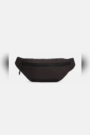 JACK & JONES Chocolate Brown Logo Print Bumbag