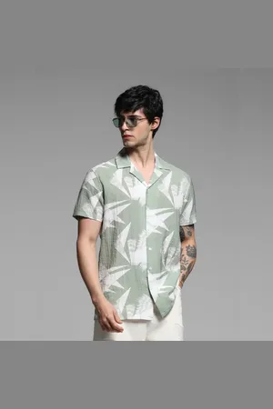 JACK & JONES Green Printed Lyocell Shirt